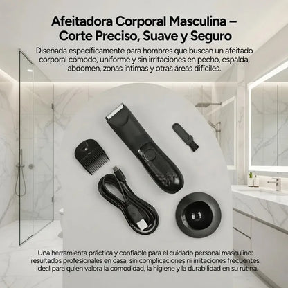 Afeitadora Corporal Hombre Zonas Intima Y Cuerpo Usb
